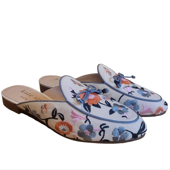 Kate Spade New York Devi Mule Floral Garden Bone 8 - Picture 7 of 11